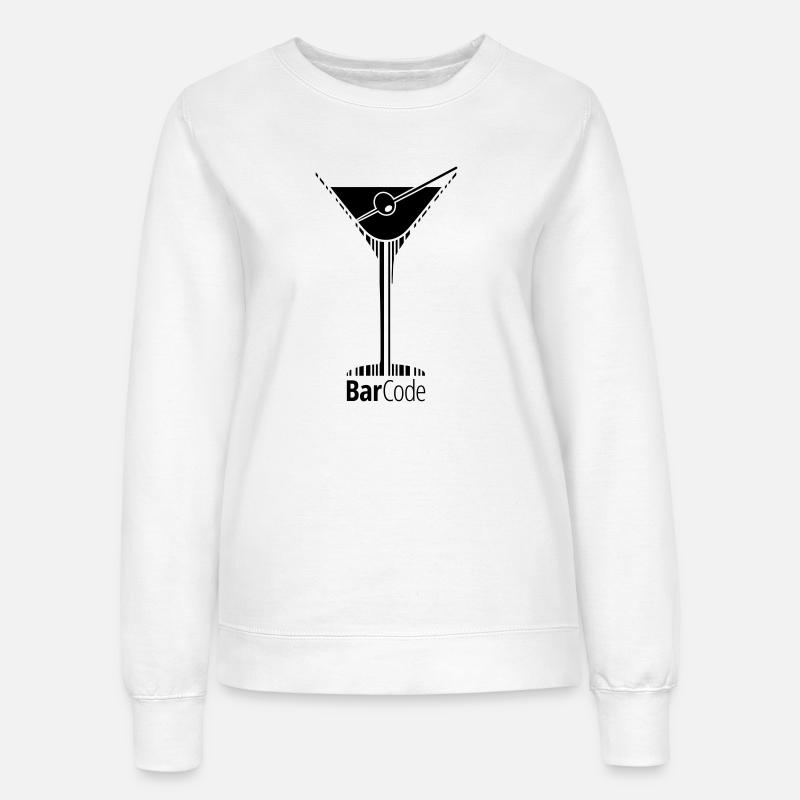 BarCode Martini - Sweat Femme - blanc