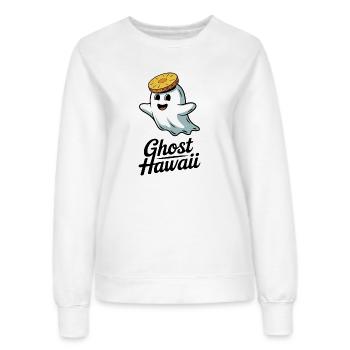 Hawaï fantôme - Sweat Femme - blanc - Devant - AI Model Female 172 dark (172cm)
