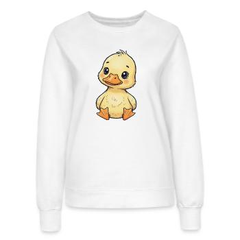 Süßes Küken-Cartoon auf Stoff - Frauen Sweatshirt - Weiß - Vorne - AI Model Female 172 dark (172cm)