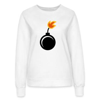 Bomb - Women’s Sweatshirt - white - Front - AI Model Female 172 dark (172cm)