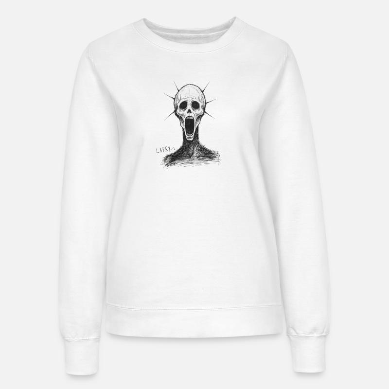 Larry's Dark Mask - Women’s Sweatshirt - white