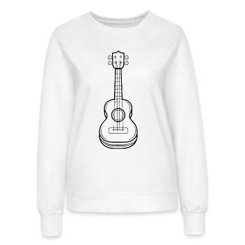 Ukulele Skizze - Frauen Sweatshirt - Weiß - Vorne - AI Model Female 172 dark (172cm)