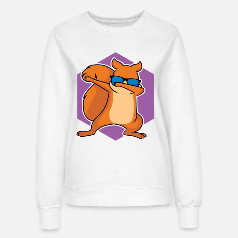 Dabbing Squirrel - Conception - Sweat Femme - blanc