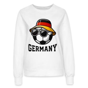 Équipe de football de l’Allemagne Fan Flag Team - Sweat Femme - blanc - Devant - AI Model Female 172 dark (172cm)