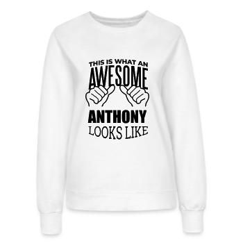 Anthony - Frauen Sweatshirt - Weiß - Vorne - AI Model Female 172 dark (172cm)