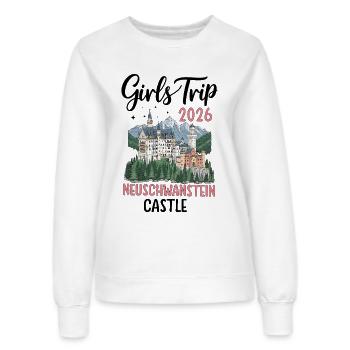 Voyage entre filles 2026 Château de Neuschwanstein - Sweat Femme - blanc - Devant - AI Model Female 172 dark (172cm)