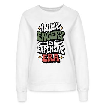 Mon énergie est chère - Sweat Femme - blanc - Devant - AI Model Female 172 dark (172cm)