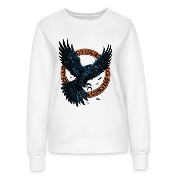 wikinger rabe runen, nordisch shirt - Frauen Sweatshirt - Weiß - Vorne - AI Model Female 172 dark (172cm)