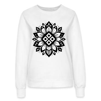 Mokosh Sacred Slawic Goddess Minimal - Frauen Sweatshirt - Weiß - Vorne - AI Model Female 172 dark (172cm)
