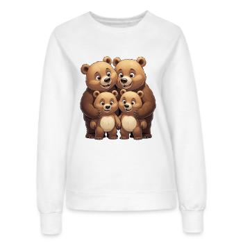 Bärenfamilie Cartoon Herz - Frauen Sweatshirt - Weiß - Vorne - AI Model Female 172 dark (172cm)