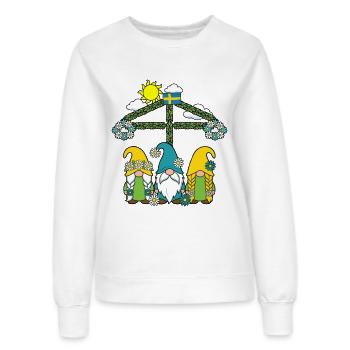 Litha Pagan Solstice d’été Midsommar - Sweat Femme - blanc - Devant - AI Model Female 172 dark (172cm)