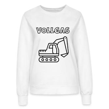 Full Throttle Red Excavator - Women’s Sweatshirt - white - Front - AI Model Female 172 dark (172cm)