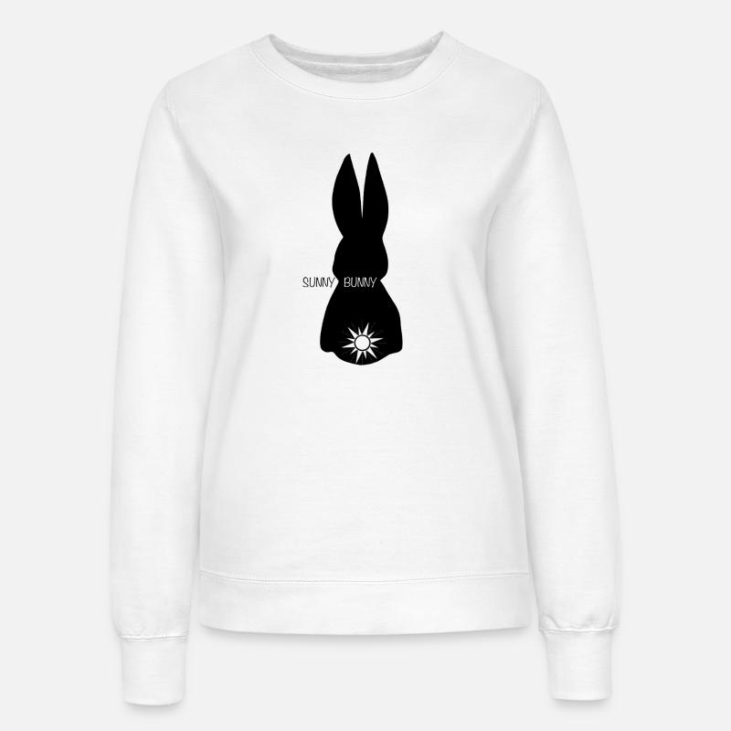 Sunny Bunny Bunny with Sun - Women’s Sweatshirt - white
