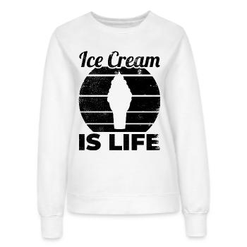 Eisverkäufer Spruch - Frauen Sweatshirt - Weiß - Vorne - AI Model Female 172 dark (172cm)