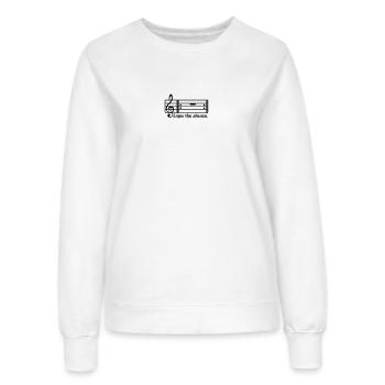 Enjoy the silence - Frauen Sweatshirt - Weiß - Vorne - AI Model Female 172 dark (172cm)