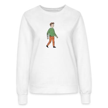 Wounded Hero Cartoon - Women’s Sweatshirt - white - Front - AI Model Female 172 dark (172cm)