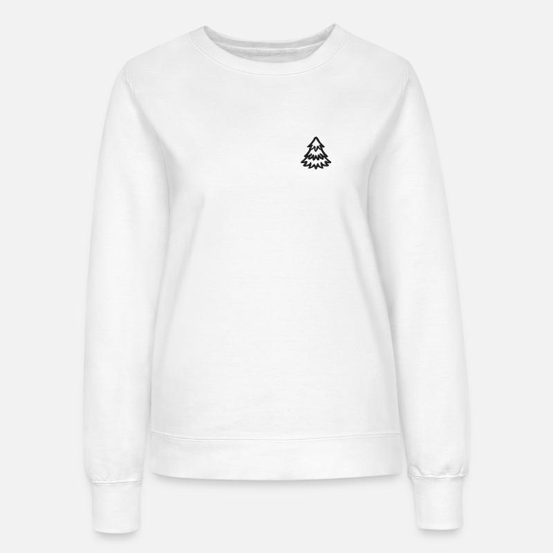 Christmas tree embroidered - Women’s Sweatshirt - white