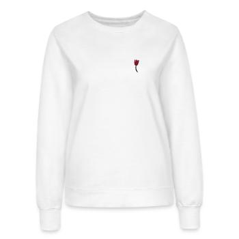 Tulpe bestickt - Frauen Sweatshirt - Weiß - Vorne - AI Model Female 172 dark (172cm)