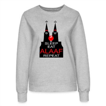 Kölsch de Cologne Cathédrale Kölle Alaaf Rhing nez carnaval - Sweat Femme - gris chiné - Devant - AI Model Female 172 dark (172cm)