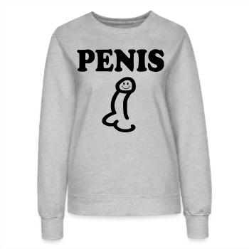 Penis - Women’s Sweatshirt - heather grey - Front - AI Model Female 172 dark (172cm)