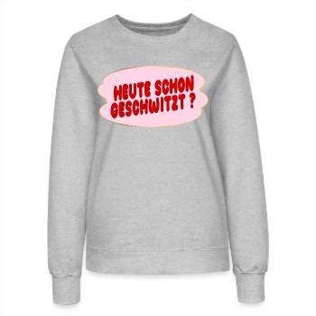 Schwitzen - Frauen Sweatshirt - Grau meliert - Vorne - AI Model Female 172 dark (172cm)