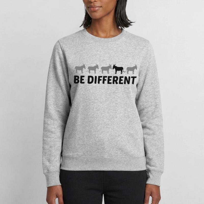 text anders be different esel pferd pony klein pac Frauen Sweatshirt