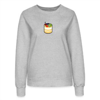 Gâteau - Sweat Femme - gris chiné - Devant - AI Model Female 172 dark (172cm)