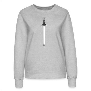 épée - Sweat Femme - gris chiné - Devant - AI Model Female 172 dark (172cm)