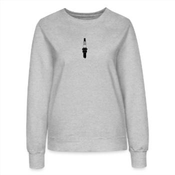 Spark plug - Women’s Sweatshirt - heather grey - Front - AI Model Female 172 dark (172cm)