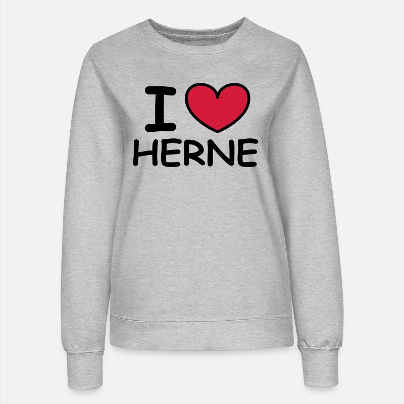 I ♥ Herne - Women’s Sweatshirt - heather grey