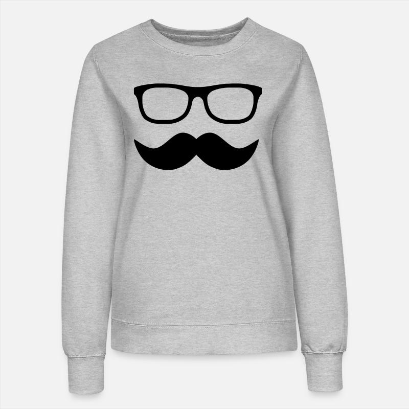 Mustache - Women’s Sweatshirt - heather grey