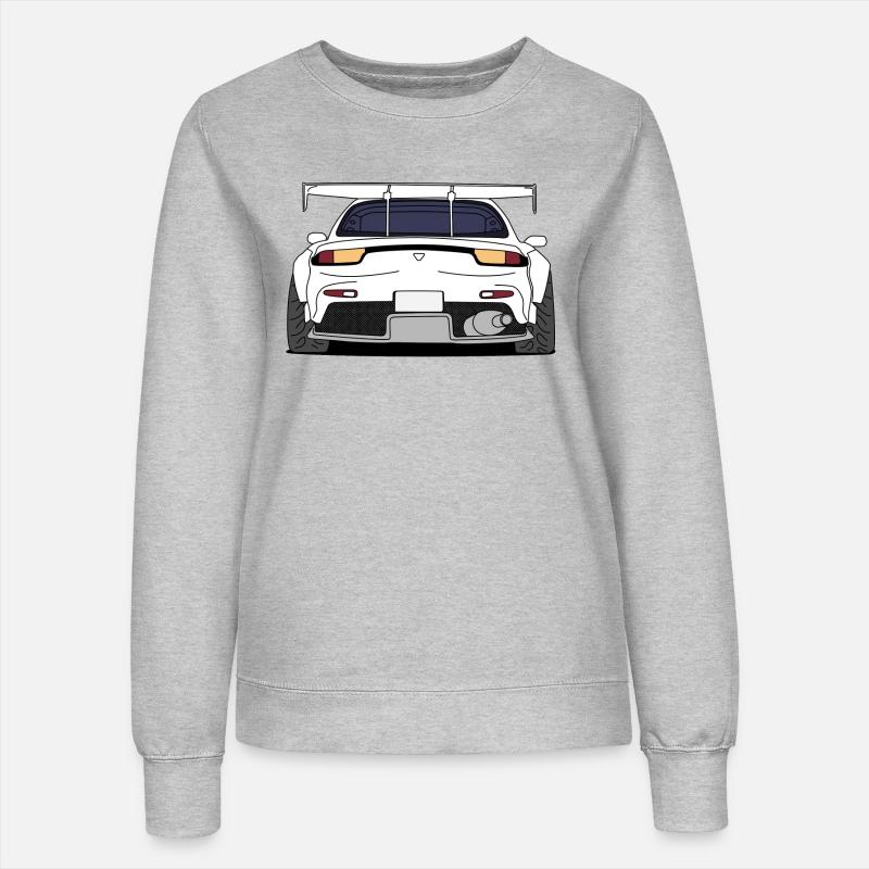 rx7rear white - Women’s Sweatshirt - heather grey