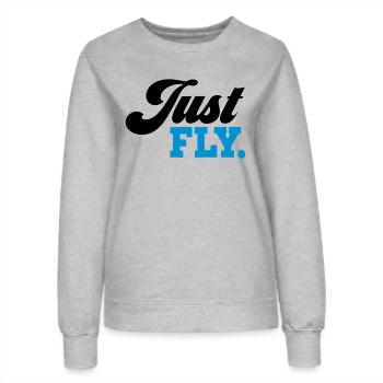fliegen - Frauen Sweatshirt - Grau meliert - Vorne - AI Model Female 172 dark (172cm)