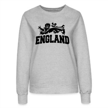england with lion - Sweat Femme - gris chiné - Devant - AI Model Female 172 dark (172cm)