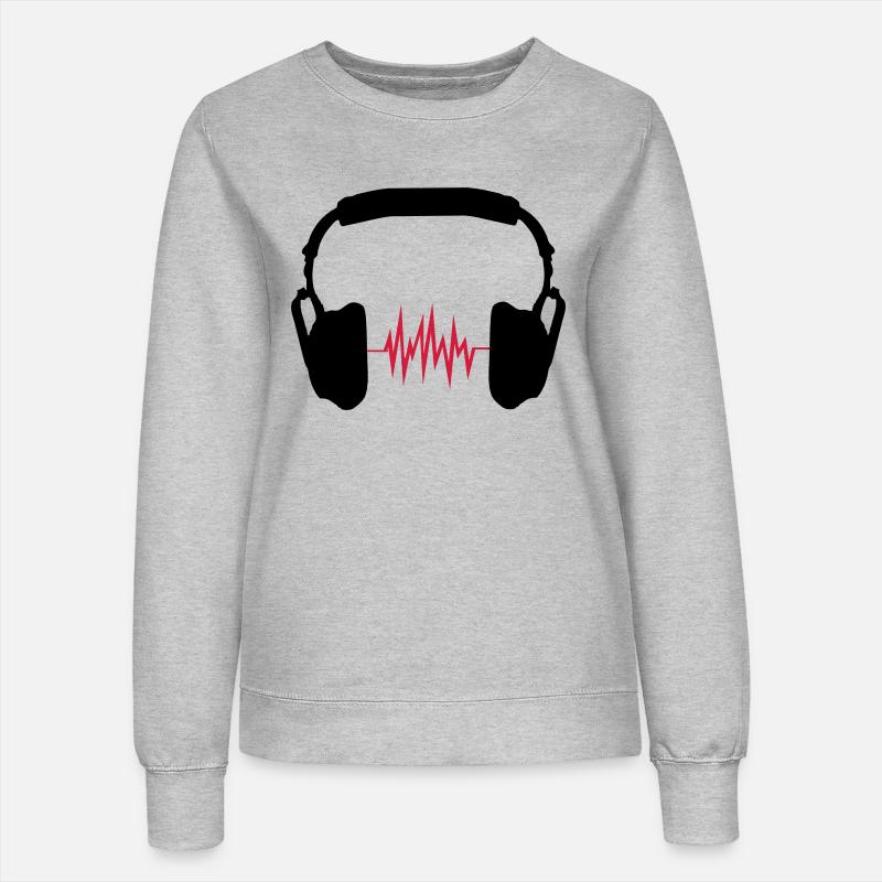 écouteurs - Sweat Femme - gris chiné