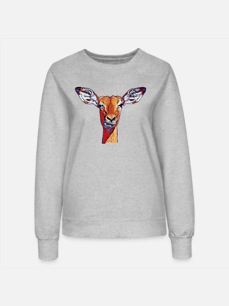 ℜ𝔢𝔥 - Frauen Sweatshirt - Grau meliert