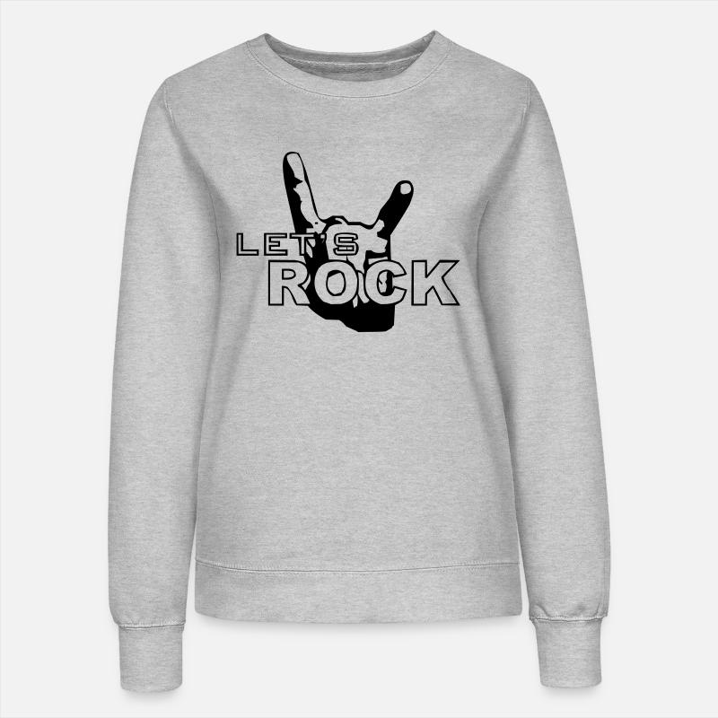 letsrock - Frauen Sweatshirt - Grau meliert
