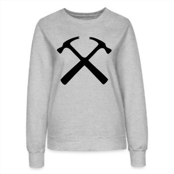 hammer crossed - Women’s Sweatshirt - heather grey - Front - AI Model Female 172 dark (172cm)