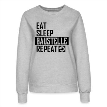 Baustelle - Frauen Sweatshirt - Grau meliert - Vorne - AI Model Female 172 dark (172cm)