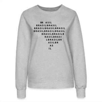 Brasilien - Brasil - Frauen Sweatshirt - Grau meliert - Vorne - AI Model Female 172 dark (172cm)