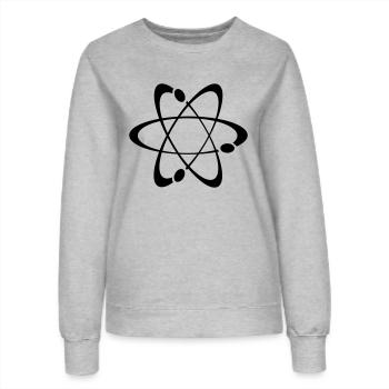 Atom - Frauen Sweatshirt - Grau meliert - Vorne - AI Model Female 172 dark (172cm)