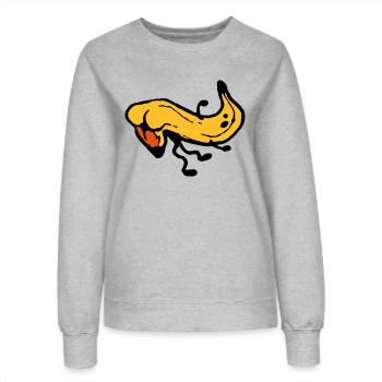 Banana Butt - Women’s Sweatshirt - heather grey - Front - AI Model Female 172 dark (172cm)
