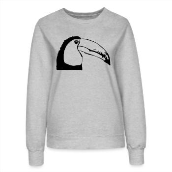 Tukan im Profil - Frauen Sweatshirt - Grau meliert - Vorne - AI Model Female 172 dark (172cm)