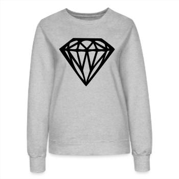 diamond - diamant - Frauen Sweatshirt - Grau meliert - Vorne - AI Model Female 172 dark (172cm)
