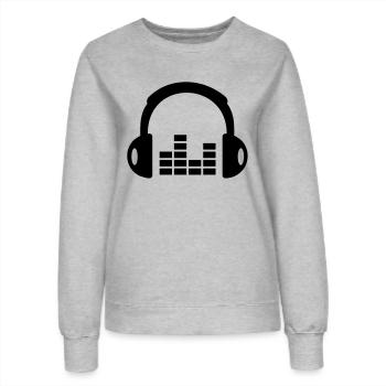 Kopfhörer - Frauen Sweatshirt - Grau meliert - Vorne - AI Model Female 172 dark (172cm)