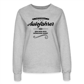 der allerbeste autofahrer - Frauen Sweatshirt - Grau meliert - Vorne - AI Model Female 172 dark (172cm)
