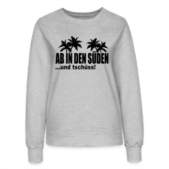 du sud - Sweat Femme - gris chiné - Devant - AI Model Female 172 dark (172cm)
