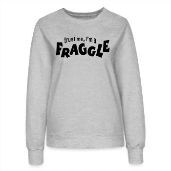 FRAGGLE - Frauen Sweatshirt - Grau meliert - Vorne - AI Model Female 172 dark (172cm)