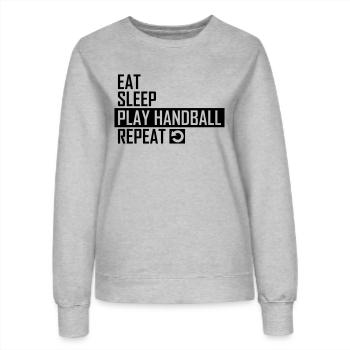 play handball - Frauen Sweatshirt - Grau meliert - Vorne - AI Model Female 172 dark (172cm)