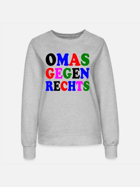 Omas gegen rechts - Frauen Sweatshirt - Grau meliert